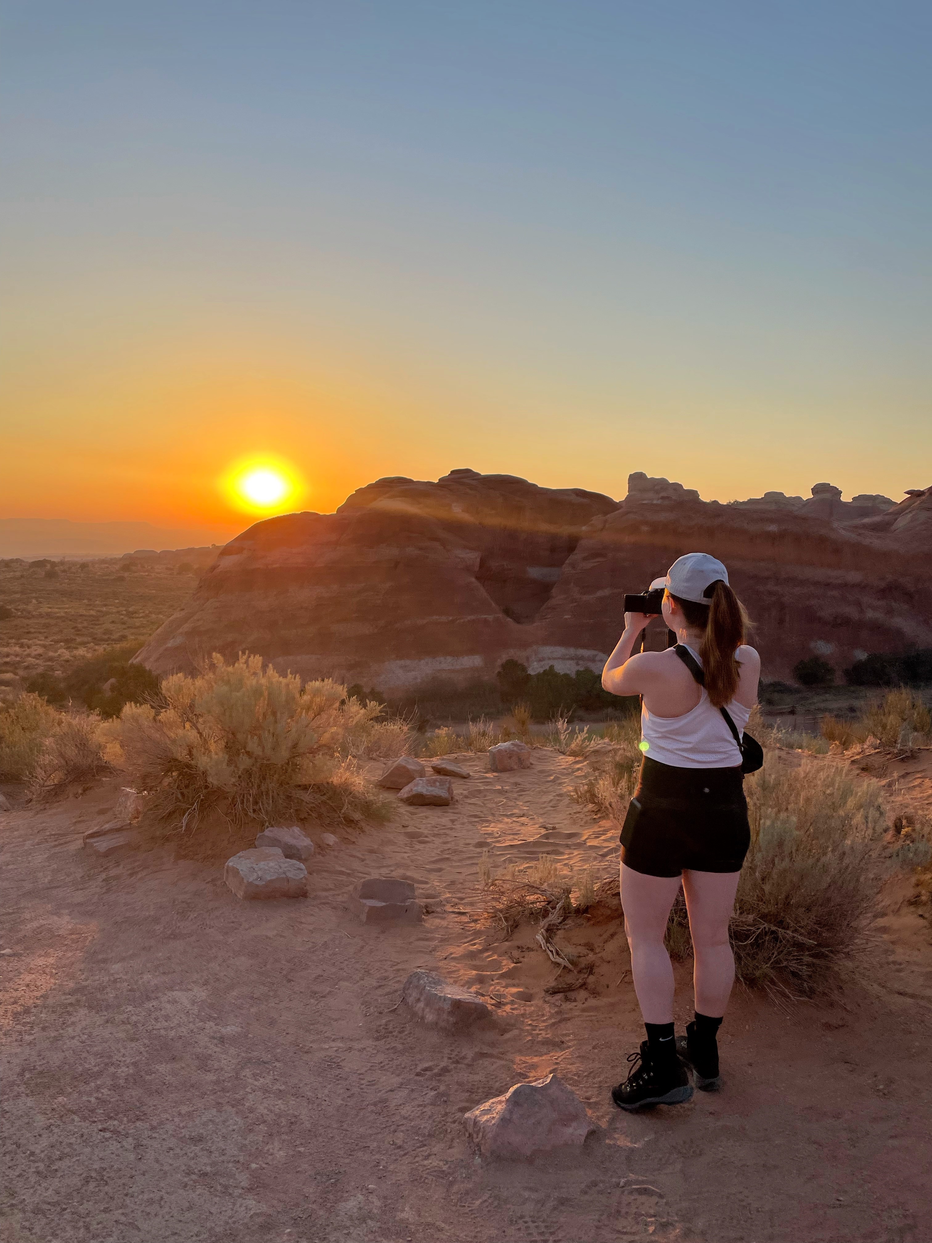 Hannah taking a photo